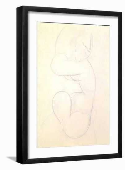 Seated Female Nude-Amedeo Modigliani-Framed Giclee Print