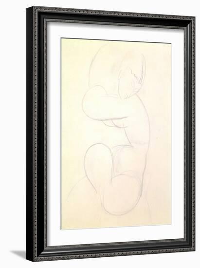 Seated Female Nude-Amedeo Modigliani-Framed Giclee Print