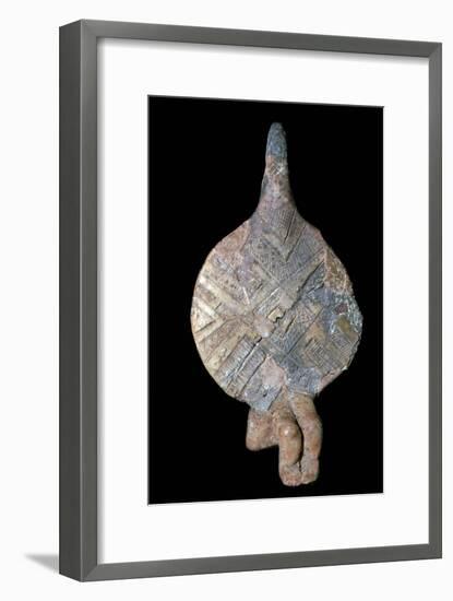 Seated fiddle-idol, 21st century BC. Artist: Unknown-Unknown-Framed Giclee Print