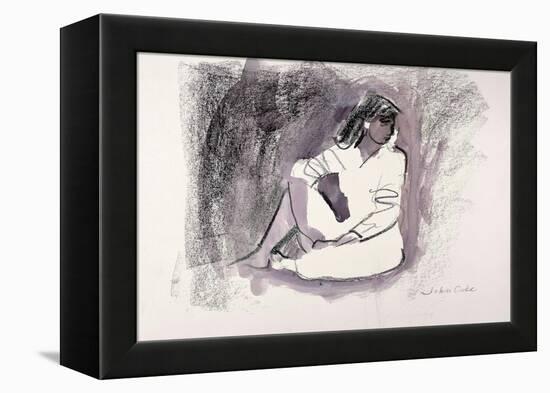 Seated Figure, 1999-John Cooke-Framed Premier Image Canvas