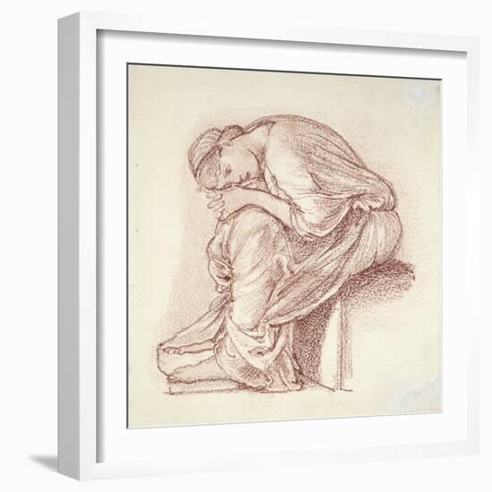 Seated Figure of a Woman-Edward Burne-Jones-Framed Giclee Print