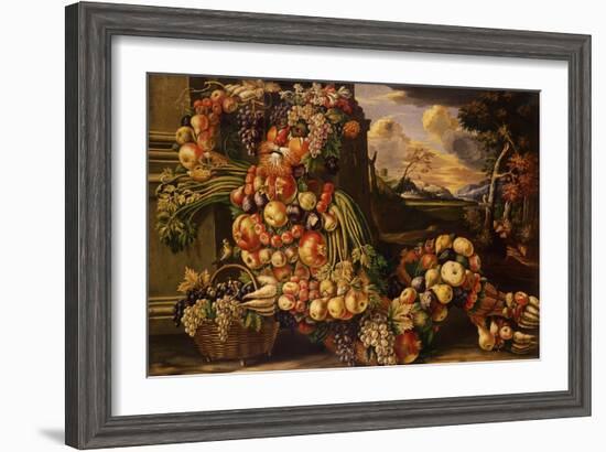 Seated Figure of Summer, 1573-Giuseppe Arcimboldo-Framed Giclee Print