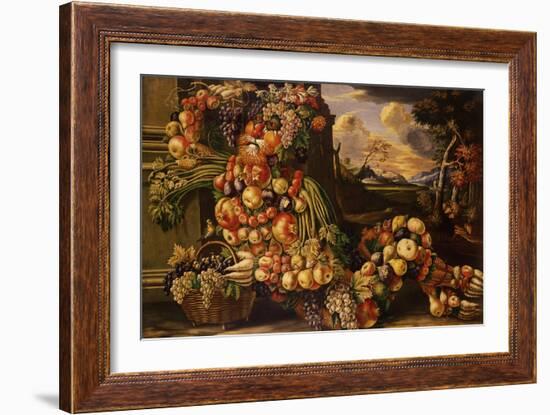 Seated Figure of Summer, 1573-Giuseppe Arcimboldo-Framed Giclee Print