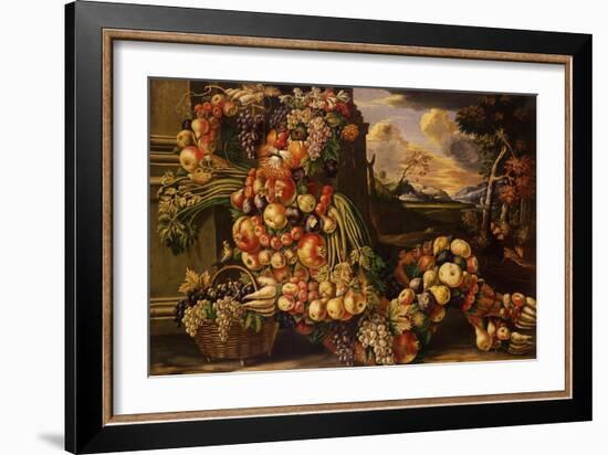 Seated Figure of Summer, 1573-Giuseppe Arcimboldo-Framed Giclee Print