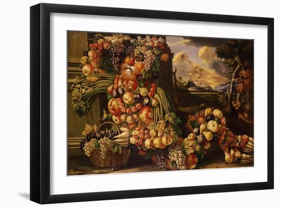 Seated Figure of Summer, 1573-Giuseppe Arcimboldo-Framed Giclee Print