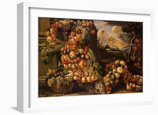 Seated Figure of Summer, 1573-Giuseppe Arcimboldo-Framed Giclee Print