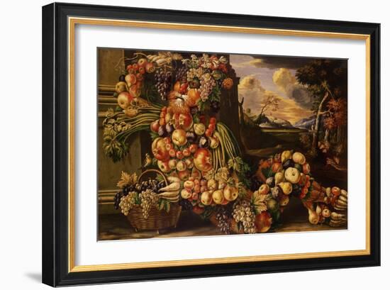 Seated Figure of Summer, 1573-Giuseppe Arcimboldo-Framed Giclee Print