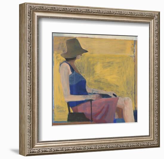 Seated Figure with Hat, 1967-Richard Diebenkorn-Framed Art Print