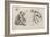 Seated Figures (Pencil on Paper)-Joseph Crawhall-Framed Giclee Print