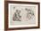 Seated Figures (Pencil on Paper)-Joseph Crawhall-Framed Giclee Print