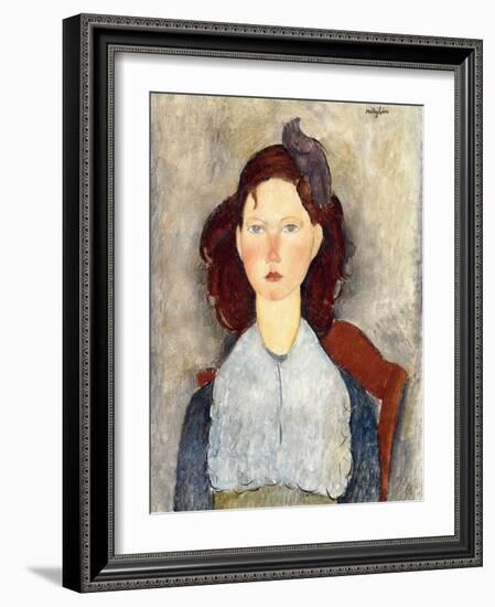 Seated Girl, 1918-Amedeo Modigliani-Framed Giclee Print