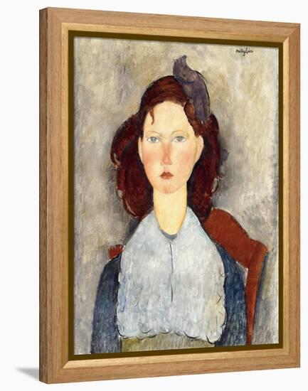 Seated Girl (Fillette Assise), 1918-Amadeo Modigliani-Framed Premier Image Canvas