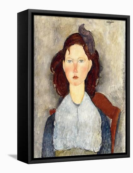 Seated Girl (Fillette Assise), 1918-Amadeo Modigliani-Framed Premier Image Canvas