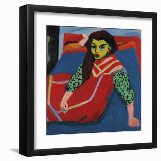 Seated Girl (Fränzi Fehrmann)-Ernst Ludwig Kirchner-Framed Giclee Print