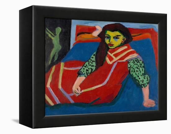 Seated Girl (Fränzi Fehrmann), 1910-Ernst Ludwig Kirchner-Framed Premier Image Canvas