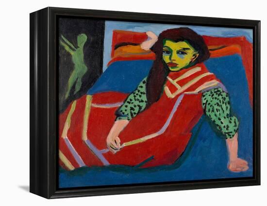 Seated Girl (Fränzi Fehrmann), 1910-Ernst Ludwig Kirchner-Framed Premier Image Canvas