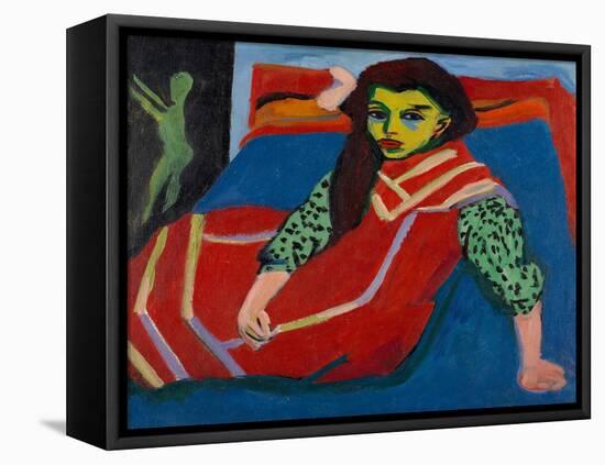 Seated Girl (Fränzi Fehrmann), 1910-Ernst Ludwig Kirchner-Framed Premier Image Canvas