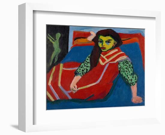 Seated Girl (Fränzi Fehrmann), 1910-Ernst Ludwig Kirchner-Framed Giclee Print