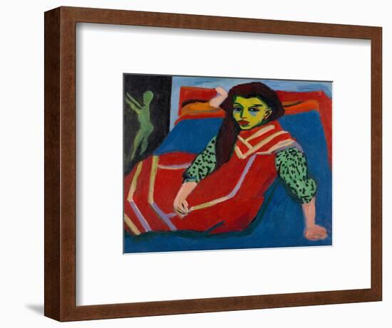 Seated Girl (Fränzi Fehrmann), 1910-Ernst Ludwig Kirchner-Framed Giclee Print