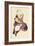 Seated Girl with Striped Stockings-Egon Schiele-Framed Giclee Print