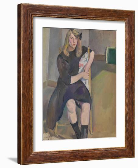 Seated Girl-Jules Pascin-Framed Giclee Print
