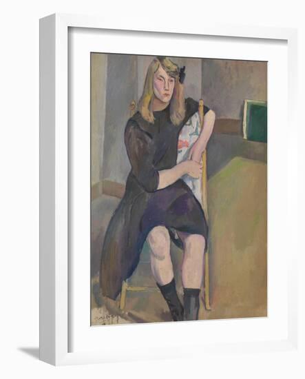 Seated Girl-Jules Pascin-Framed Giclee Print