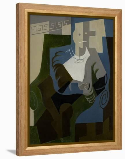 Seated Harlequin, C.1920-Juan Gris-Framed Premier Image Canvas