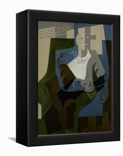 Seated Harlequin, C.1920-Juan Gris-Framed Premier Image Canvas