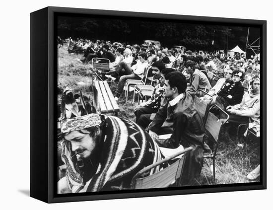 Seated Hippies 1967-null-Framed Premier Image Canvas