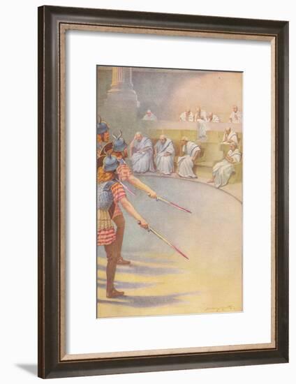 'Seated in chairs of ivory, sat a number of strange, venerable old men', c1912-Ernest Dudley Heath-Framed Giclee Print