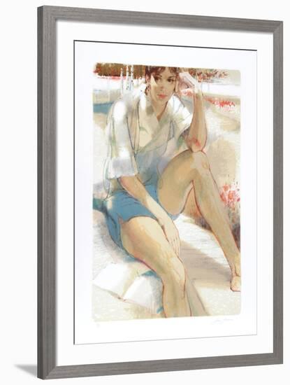 Seated in Garden-Jim Jonson-Framed Limited Edition