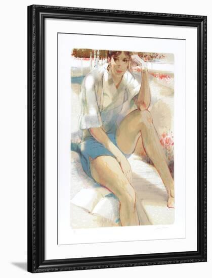 Seated in Garden-Jim Jonson-Framed Limited Edition