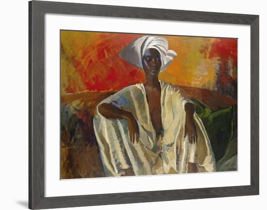 Seated in White-Boscoe Holder-Framed Premium Giclee Print