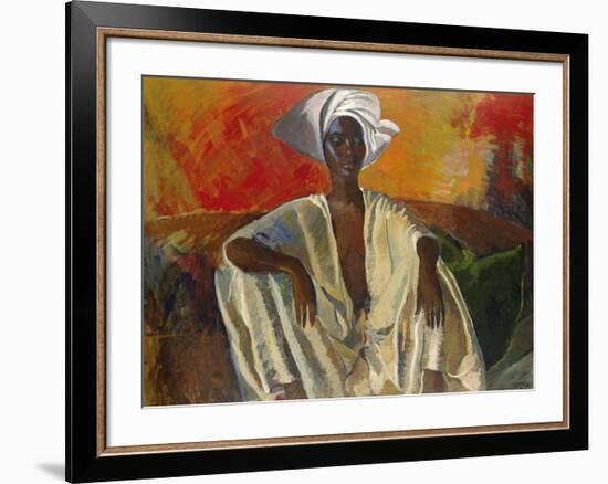 Seated in White-Boscoe Holder-Framed Premium Giclee Print