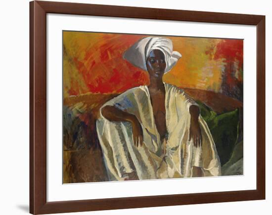 Seated in White-Boscoe Holder-Framed Premium Giclee Print