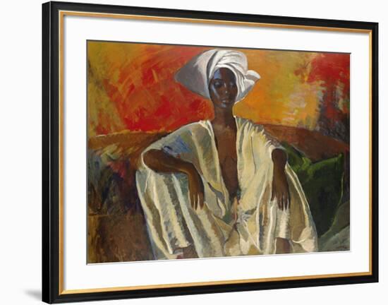 Seated in White-Boscoe Holder-Framed Premium Giclee Print