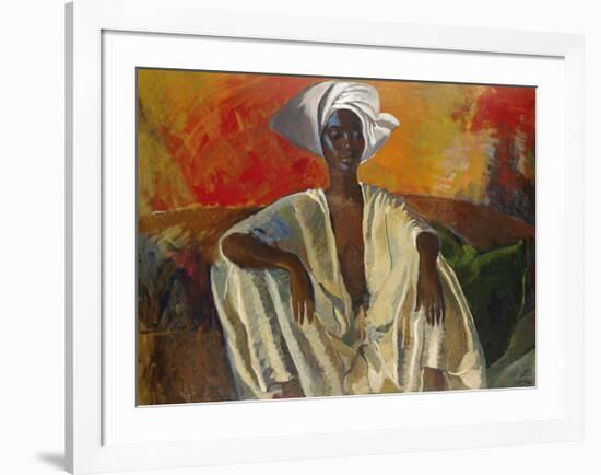 Seated in White-Boscoe Holder-Framed Premium Giclee Print