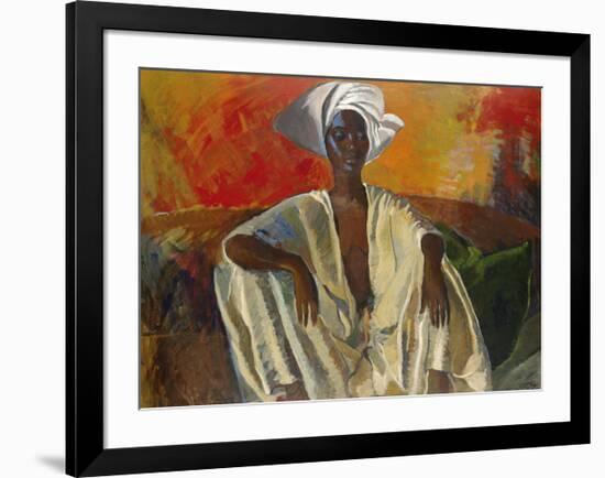 Seated in White-Boscoe Holder-Framed Premium Giclee Print