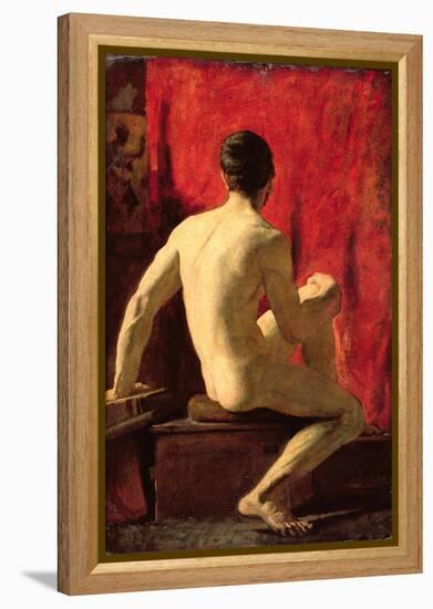 Seated Male Model-William Etty-Framed Premier Image Canvas