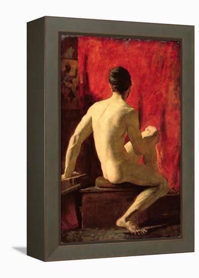 Seated Male Model-William Etty-Framed Premier Image Canvas