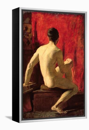Seated Male Model-William Etty-Framed Premier Image Canvas