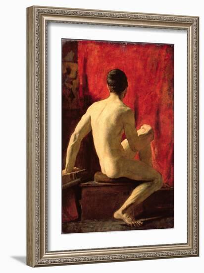 Seated Male Model-William Etty-Framed Giclee Print