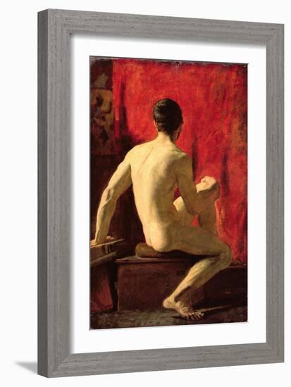 Seated Male Model-William Etty-Framed Giclee Print