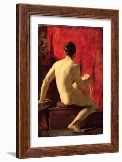 Seated Male Model-William Etty-Framed Giclee Print