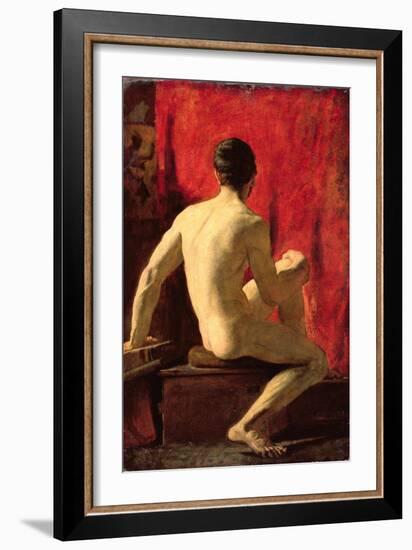 Seated Male Model-William Etty-Framed Giclee Print