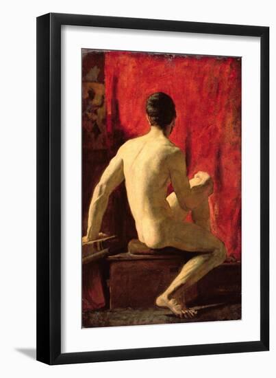 Seated Male Model-William Etty-Framed Giclee Print