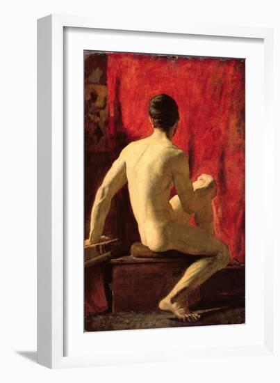 Seated Male Model-William Etty-Framed Giclee Print