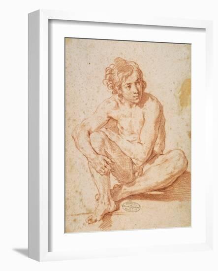 Seated Male Nude-Pesarese Cantarini-Framed Art Print