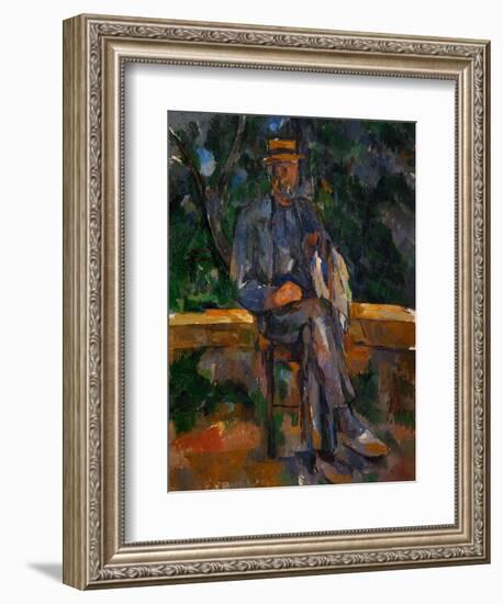 Seated Man, 1905-1906-Paul Cézanne-Framed Giclee Print