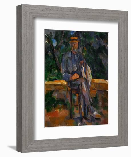 Seated Man, 1905-1906-Paul Cézanne-Framed Giclee Print